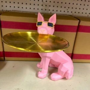 Dog statue with Tray